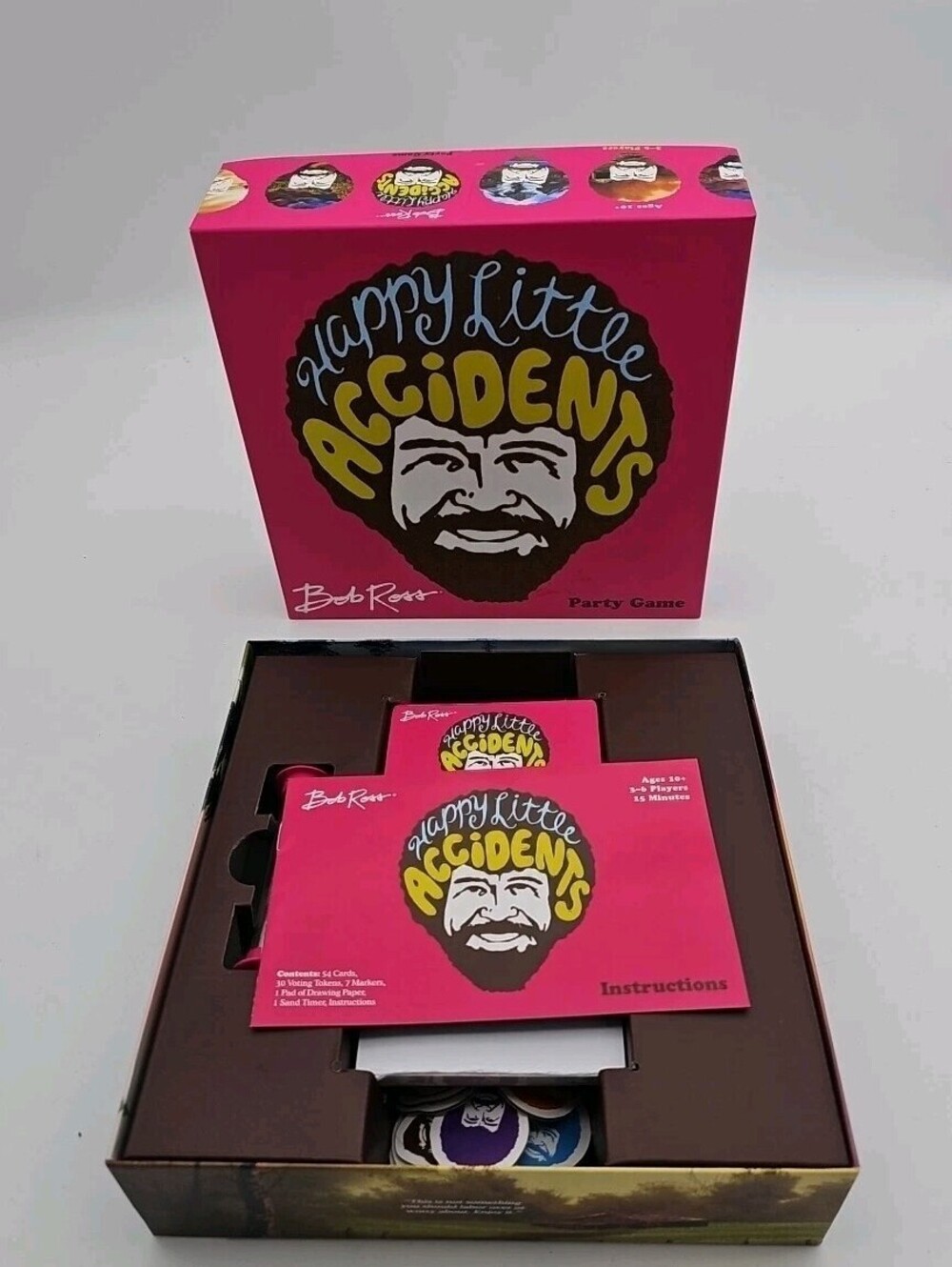 HAPPY LITTLE ACCIDENTS PARTY GAME BOB ROSS 3-6 Players Ships Fast NEW